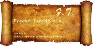 Frecko Teodózia névjegykártya